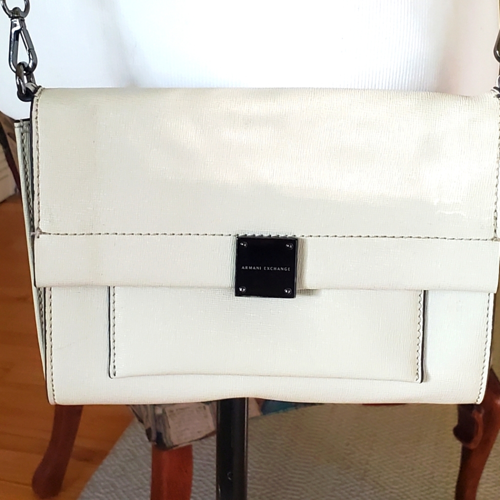 Armani Exchange Cream Crossbody Bag
